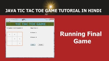 Java GUI Tic Tac Toe Game Tutorial - 9 - Running Final Game - Hindi
