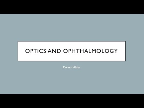 The Optics of Ophthalmology