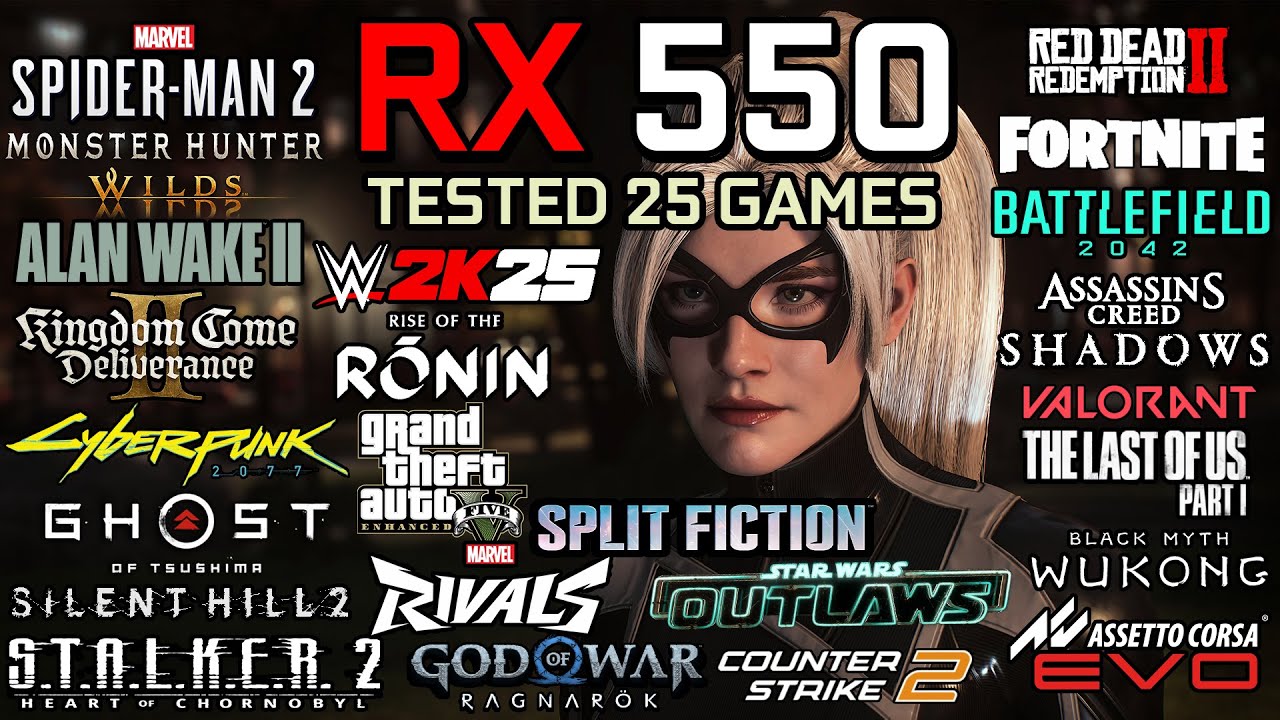RX 550 in 2025 : Test in 25 Games - Gaming Test in 2025 - YouTube