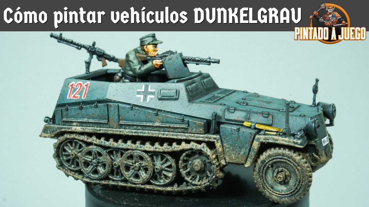 Cómo pintar vehículos en gris alemán / How to paint Panzer Grey vehicles #painting #miniaturas #diy