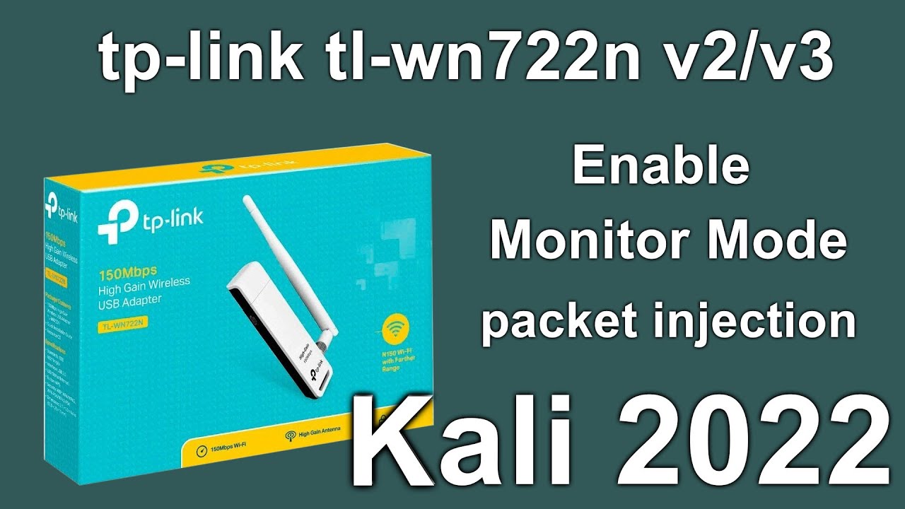 TP-Link TL-WN722N V2/3 Enabled Monitor Mode in Kali Linux 2022 - YouTube