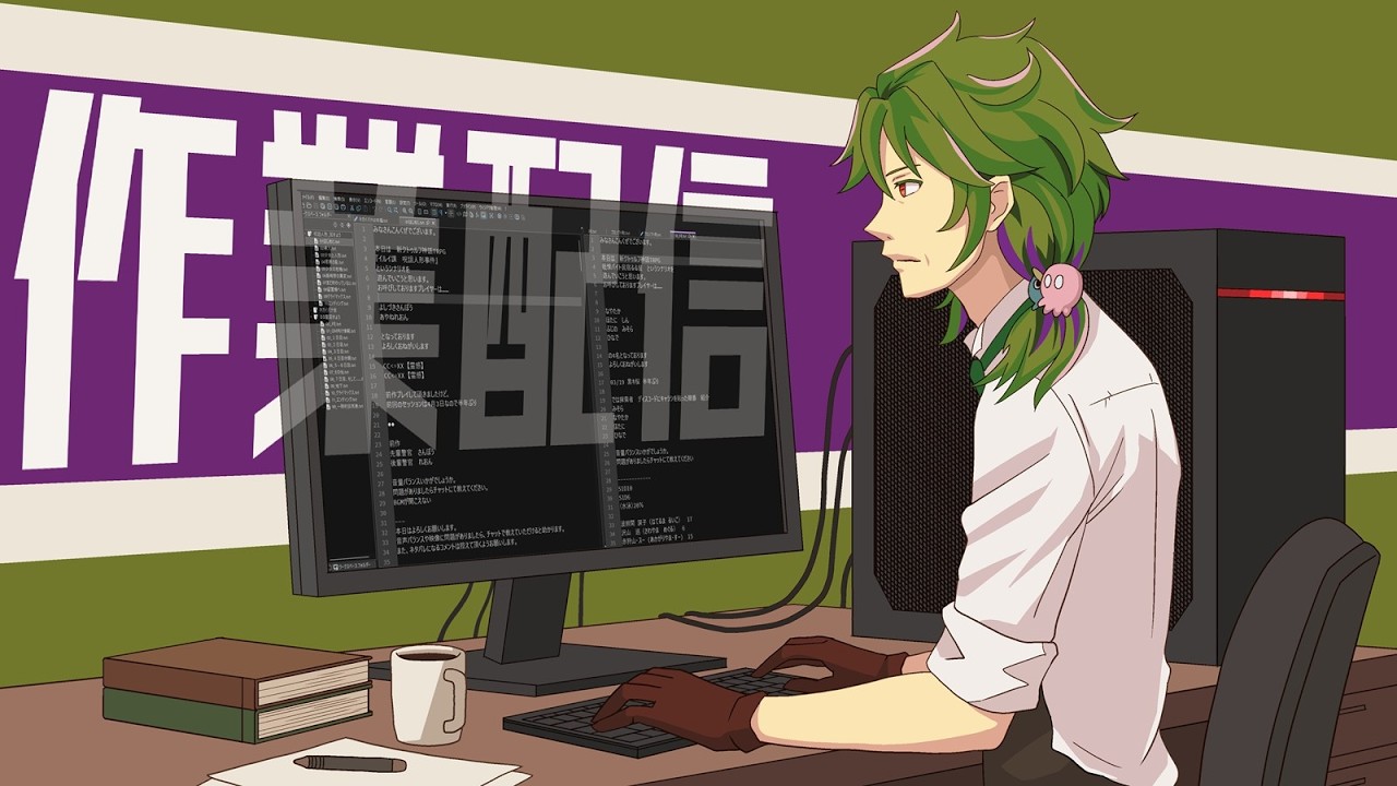 探索者の絵を描く作業配信