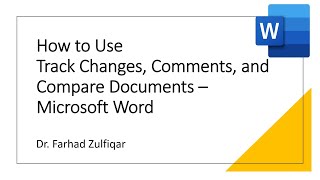 How to Use Track Changes, Comments, and Compare Documents in #Microsoft #Word