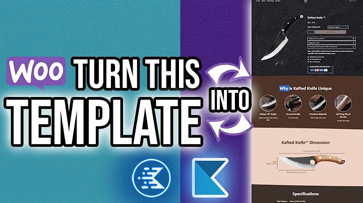 How to Make a Single Product Template for Woocommerce with Kadence
