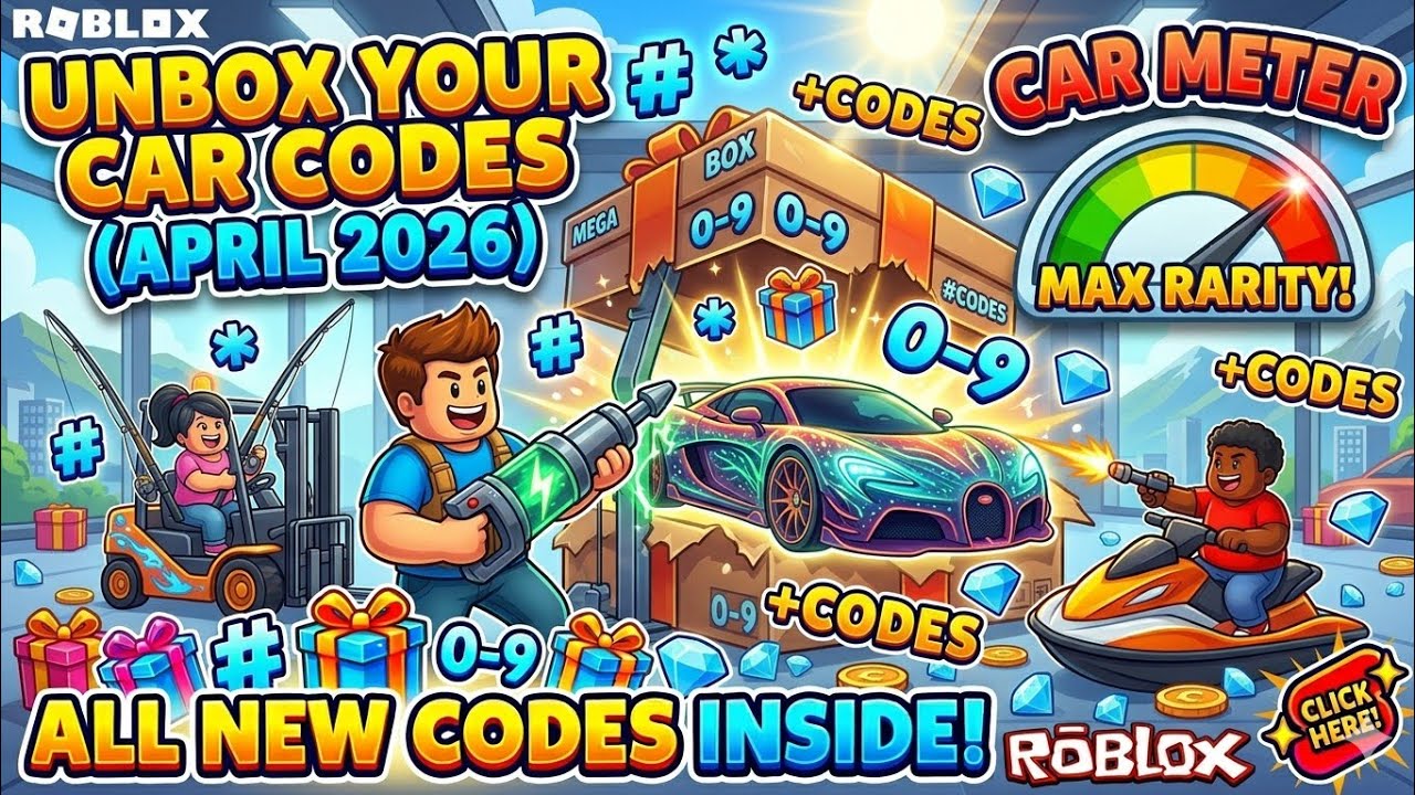 Roblox Unbox your car codes (april 2026) - YouTube