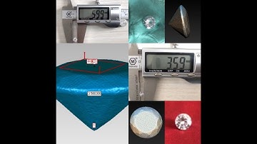 Gemstones within 6mm scan by Thunk3D Jewelry 3D scanner JS300