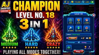 Galaxy Attack Alien Shooter | Champion Level 18 | 3 in 1 Medium Hard Crazy Mode Gameplay screenshot 5