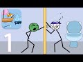 Escape Rope - Funny Stickman Puzzle Game - levels 1 - 30  - Gameplay Walkthrough