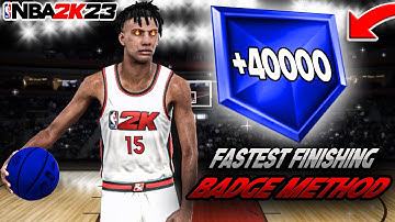 FASTEST FINISHING BADGE METHOD on NBA 2K23! EASY TUTORIAL HOW TO GET BADGES FAST in NBA 2K23!
