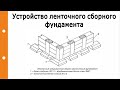 Устройство ленточного сборного фундамента. Особенности соединения между собой узлов подушки