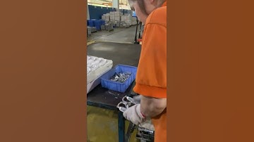 Die casting---degating process to remove the sprue system and gates