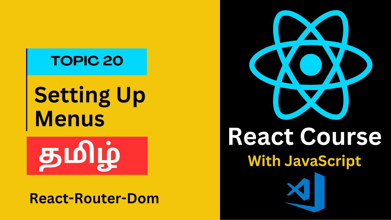 Creating Menus in React in Tamil - YouTube