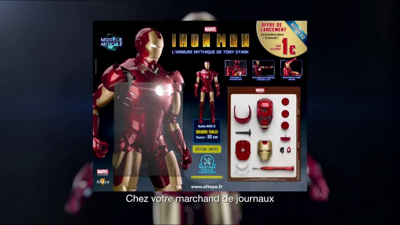 Armure Iron Man N°1 Altaya - Publicité - YouTube