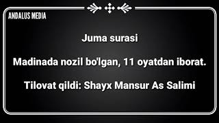 062. Juma surasi - Shayx Mansur As Salimi
