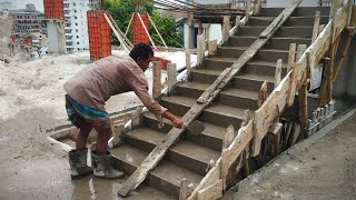 Amazing technique Stair Casting work|সিঁড়ি ঢালাইয়ের দারুন ভিডিও| How to stair rcc casting