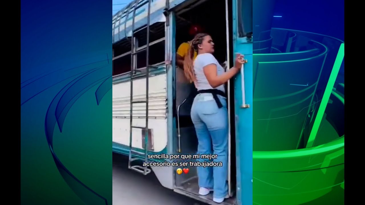 La ayudante y cobradora de un bus en Jinotega que se ha vuelto viral