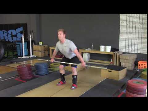 Straight Arm Snatch Pull from Above Knee