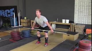 Straight Arm Snatch Pull from Above Knee