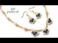 beaded jewelry-  beaded earrings tutorial - beaded necklace tutorial