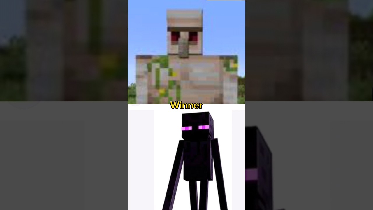Iron Golem vs EnderMan shortvideo viral subscribe YouTube