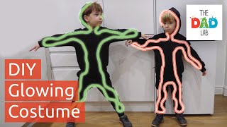 How To Make Neon Lighted Kids Costume for Halloween | DIY