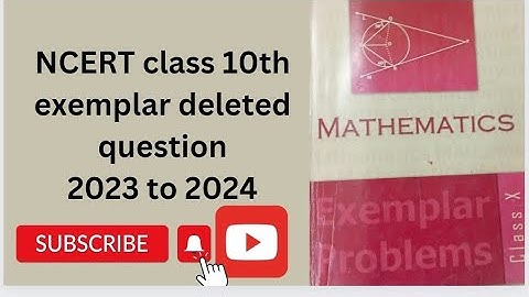 #NCERT 10th class । deleted question of exemplar । 2023-2024