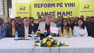 [Replay] La conférence de presse du Reform Party