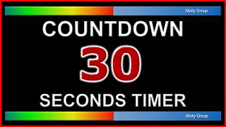 ⏰ 30 Seconds Timer - Countdown Full HD 1080p - Background Relaxing Music