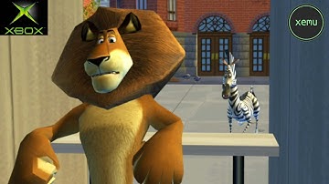 XEMU Xbox Emulator - Madagascar Ingame / Gameplay (custom build WIP)