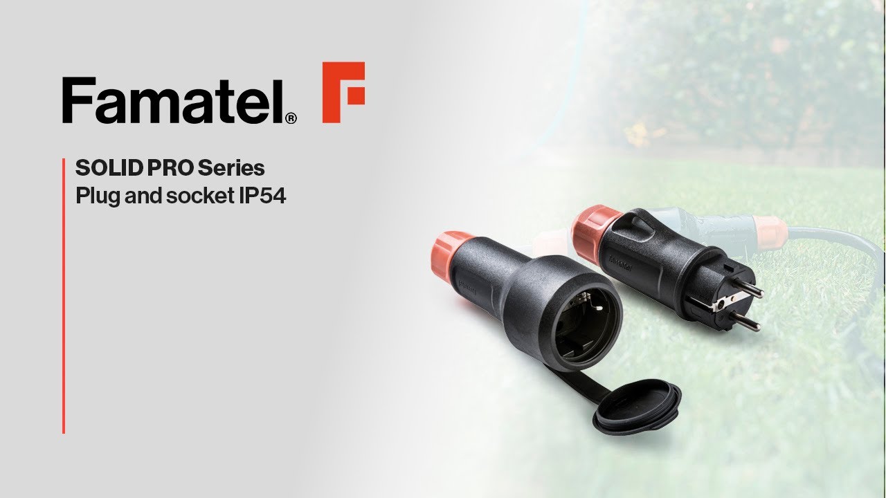 Famatel Solid Pro Series - Plug and socket IP54 - YouTube