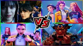🔥 K-Pop Demon Hunters vs Wednesday Addams vs Monsters 😱 They Return Stronger (Part 2) Who Wins?