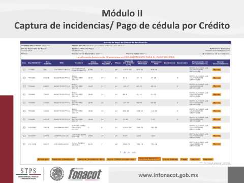 Taller de Capacitación de Entero, Descuento y Pago del Crédito FONACOT Módulo 2