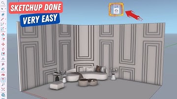 Modern Interior Design in SketchUp | Easy 3D Wall Panel & Furniture Tutorial