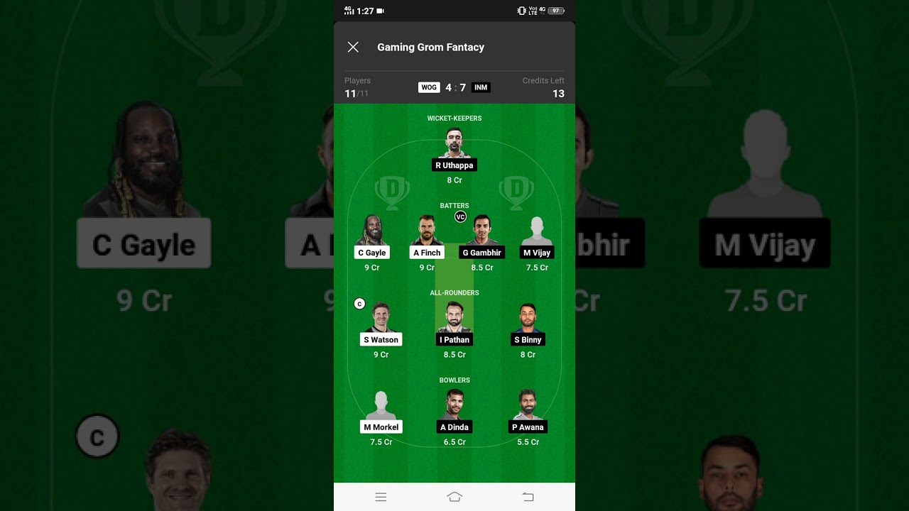 WOG VS INM Dream11 Prediction What's App no 9099401771 Subscribe Channel Like