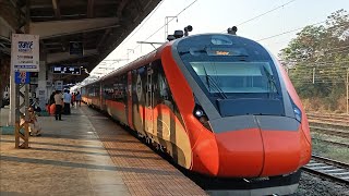 Rocket Speed! Train No 22225 Vande Bharat skiping Vangani Station |Indian Railways lcentral railways