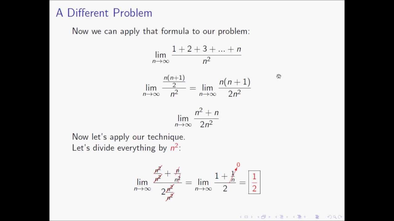 Solving Limits At Infinity Intuition And Examples