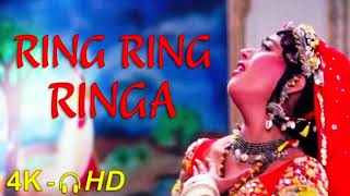 Ring Ring Ringa  | Sanjay D | Madhuri D | Slumdog Millionaire | Alka | Ila A | 4K Video | 🎧 HD  Resimi