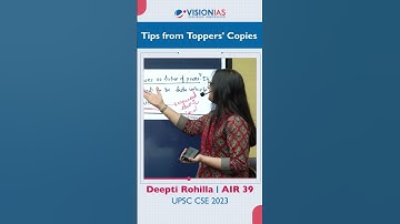 Toppers Tip 561 | Deepti Rohilla, AIR 39 UPSC CSE 2023 I Mains