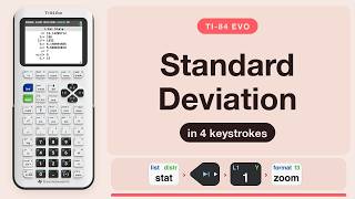 TI-84 Evo: Standard Deviation (Sample and Population, 4 Keystrokes) screenshot 3