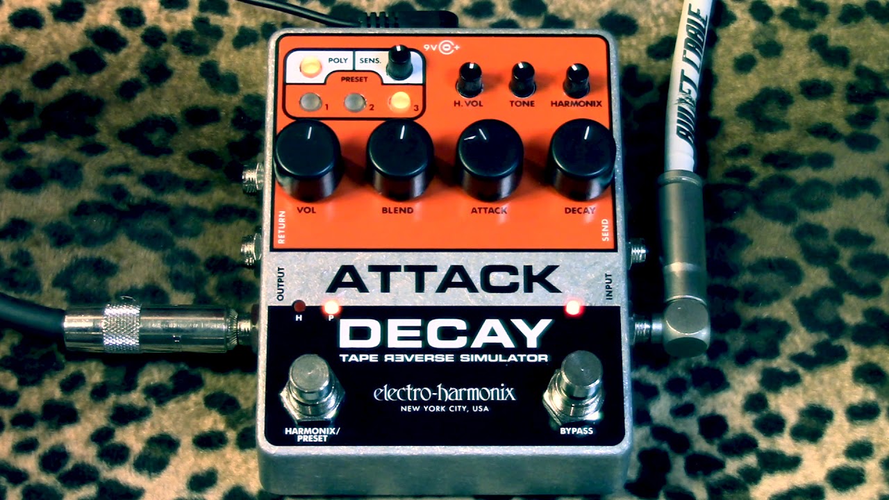 Electro Harmonix ATTACK DECAY Reverse Tape Simulator pedal Electro Harmonix ATTACK DECAY Reverse Tape Simulator pedal