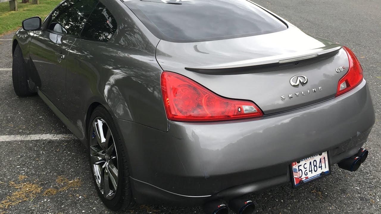 Revving The G37s Quad Tips Crazy Loud GTR Exhaust YouTube