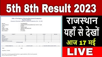 RBSE 5th 8th result kaise check kare | RBSE 5th result 2023 | rbse 8th result 2023 rajasthan