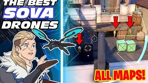 THE BEST SOVA DRONE GUIDE (BOOST DRONES AND SETUPS ON ALL MAPS) - VALORANT