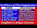 Gaaffilee Ingiliffaa Gaggabaaboo English In Afaan Oromo Learnenglish Hirkoo Spoken BELACADEMY 