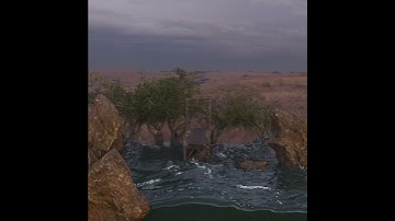 Realistic Mountain river #3danimation #shortsfeed #blender3d #tutorial #blender #mantaflow