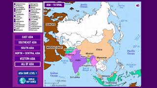 Learn the countries of Asia! Geography tutorial - Sheppard Software screenshot 3