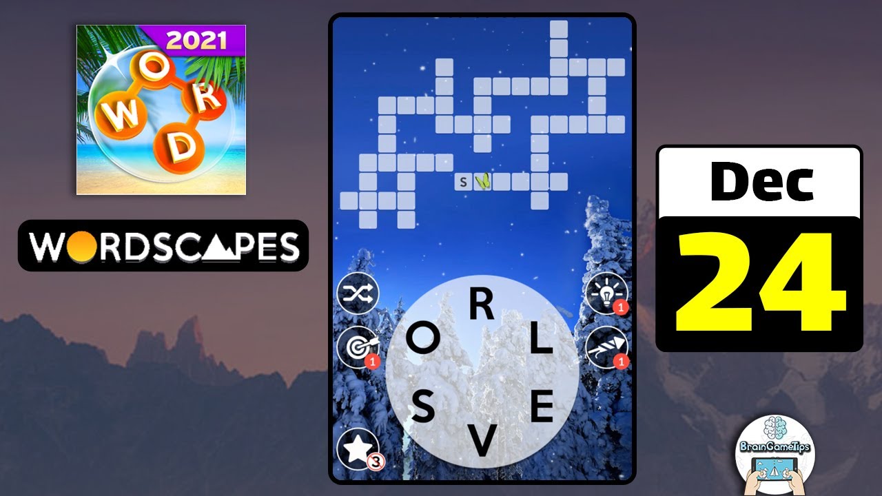 Wordscapes December 24 2021 Daily Puzzle Walkthrough YouTube