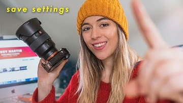 how to SAVE your CAMERA SETTINGS 👌