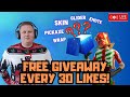 Fortnite free giveaway every 30 likes  live