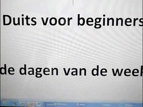 Duits Voor Beginners - De Dagen Van De Week - Youtube